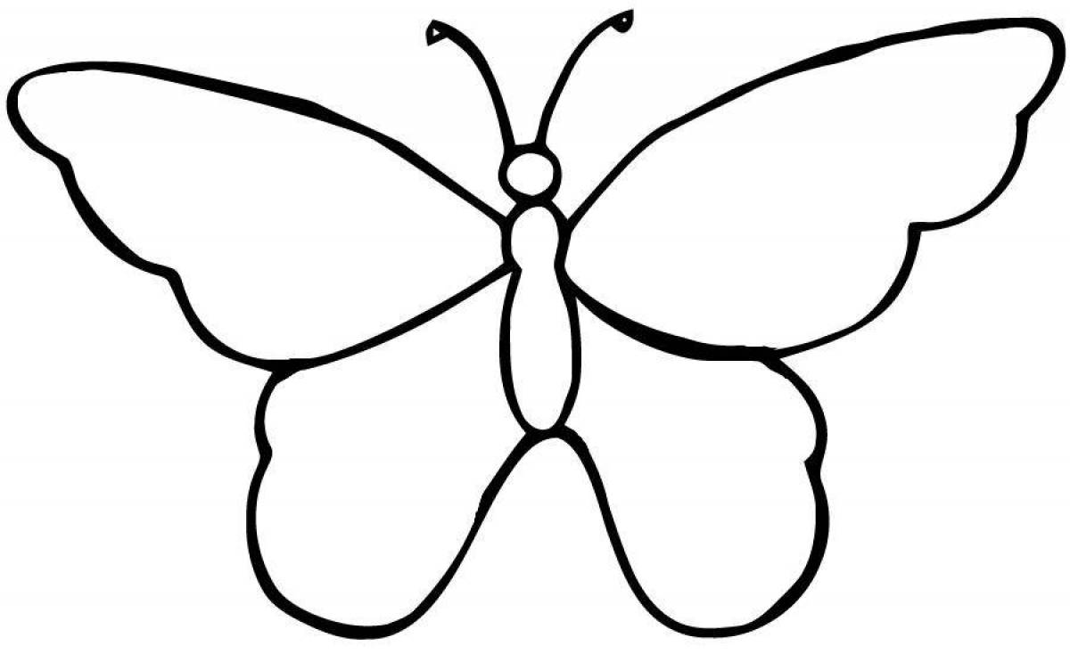 Coloring bizarre butterfly