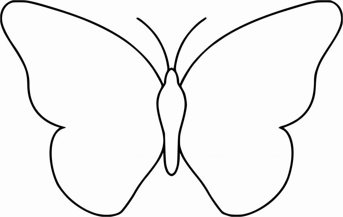 Coloring book elegant butterfly pattern