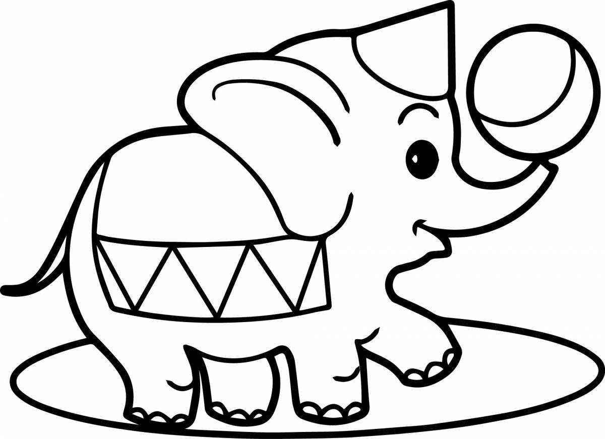 Fabulous elephant coloring pages for kids