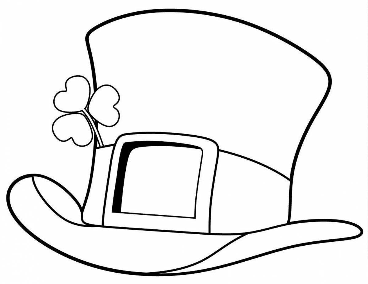 Colorful hat coloring book for kids