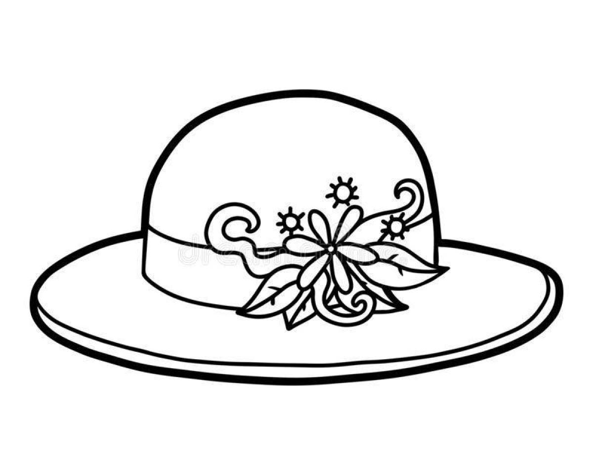 Fun hat coloring for kids