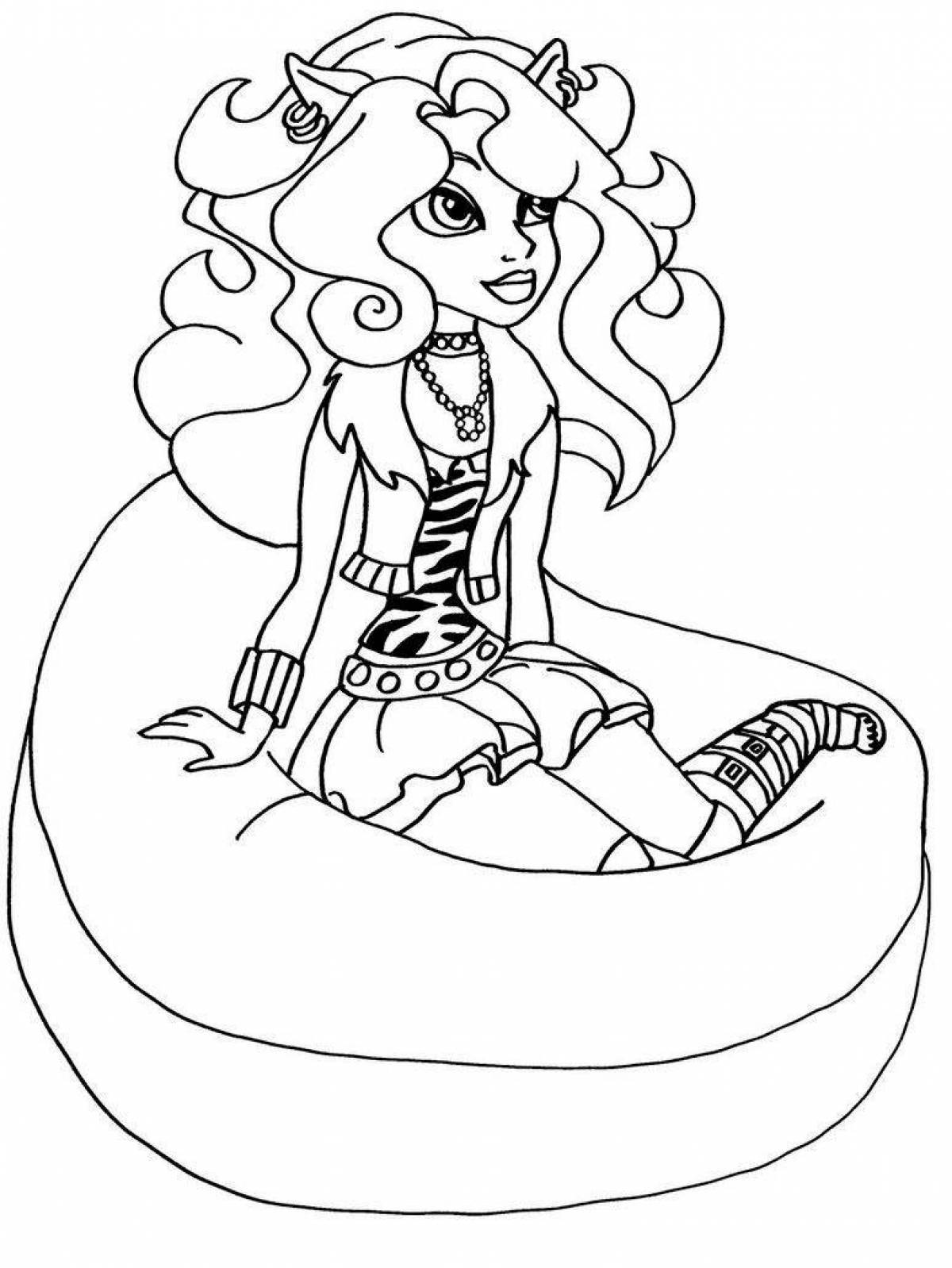Fairy boxy boo monster coloring page