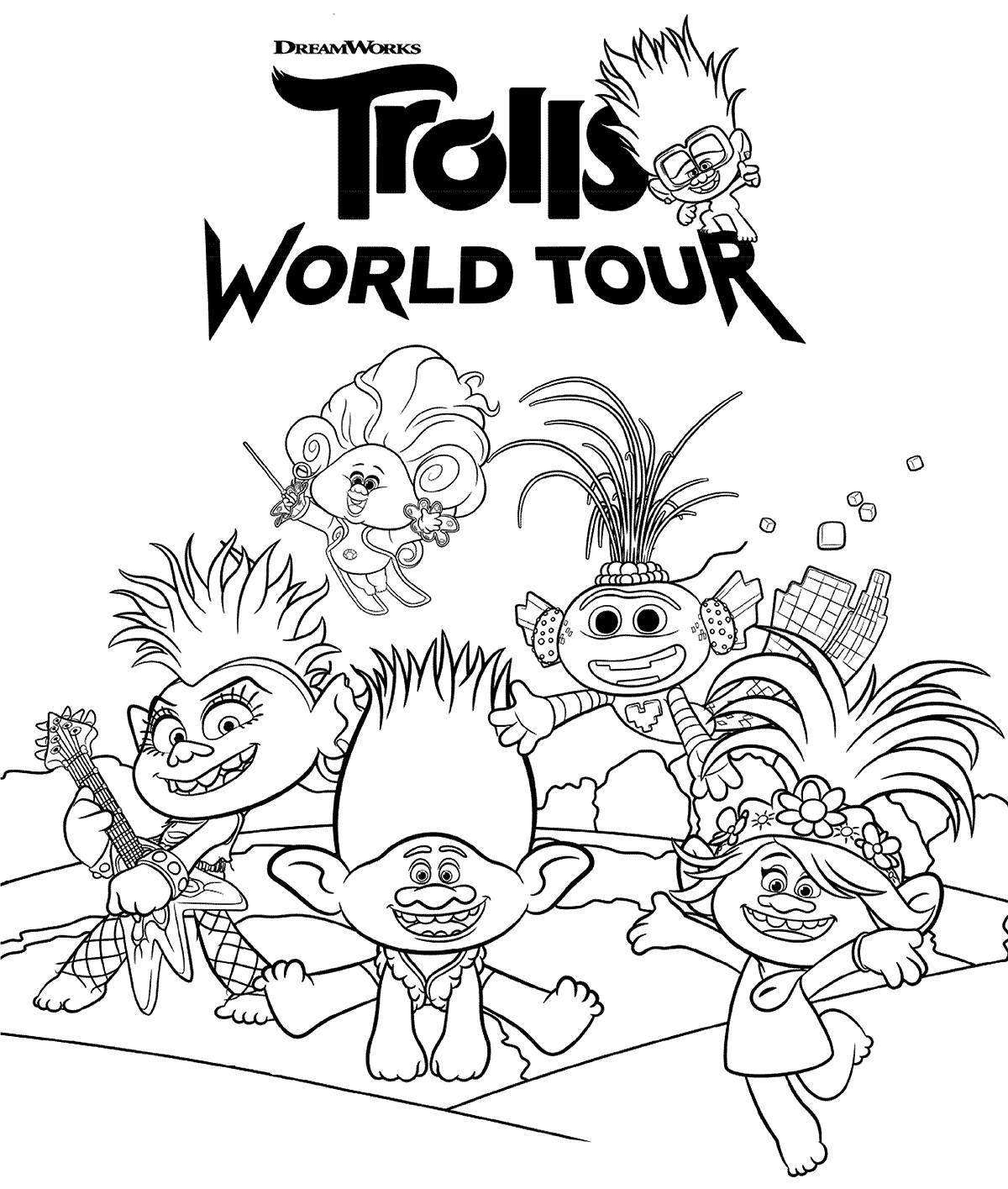 Fantastic Troll Coloring: World Tour
