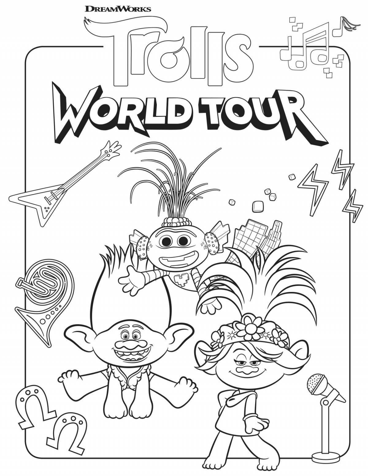 Fancy Troll Coloring: World Tour