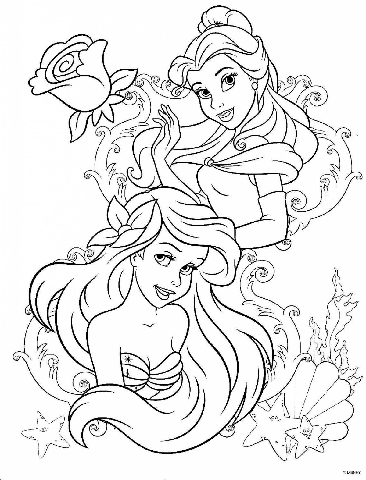 Disney girls style coloring book