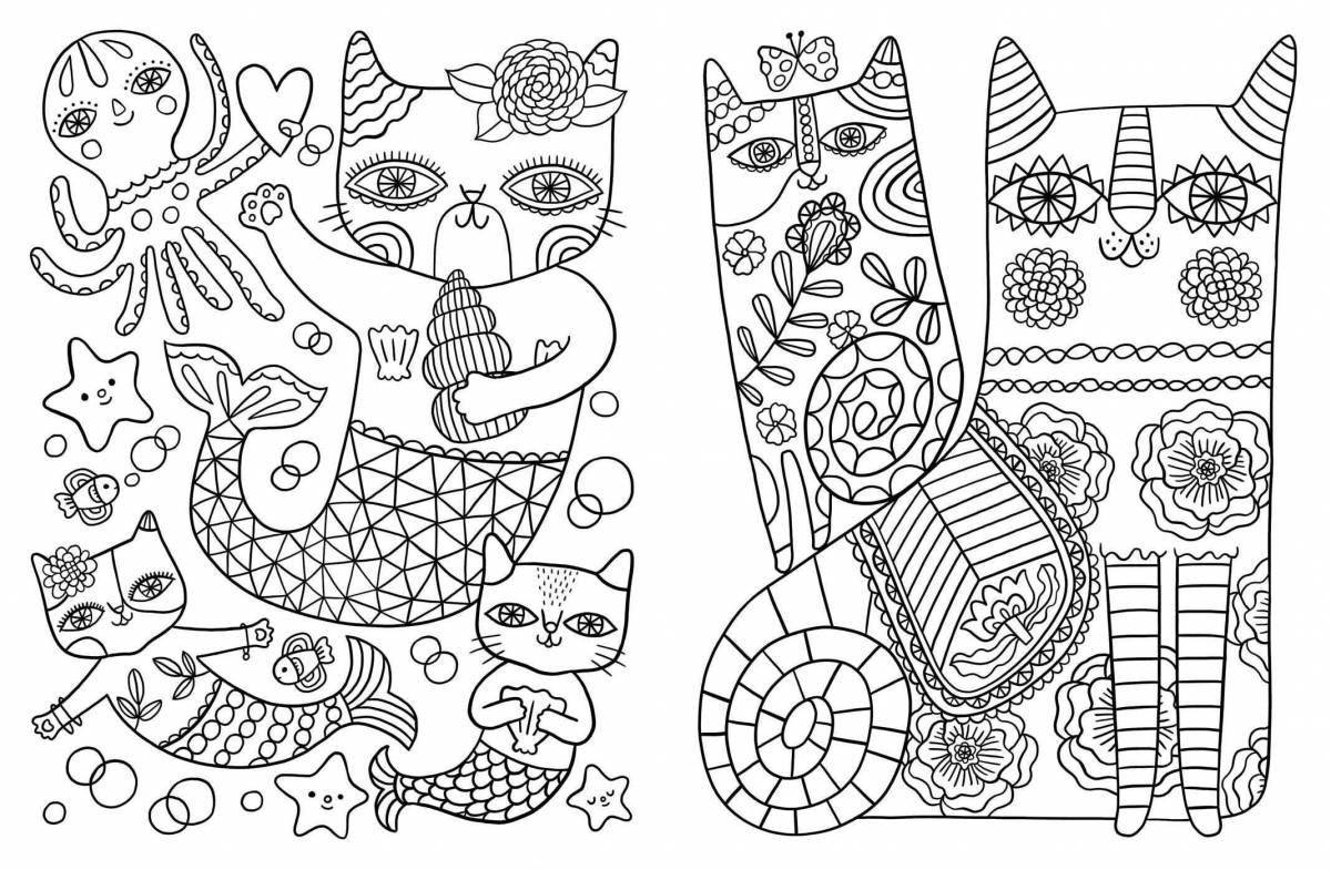 Exciting anti-stress coloring book