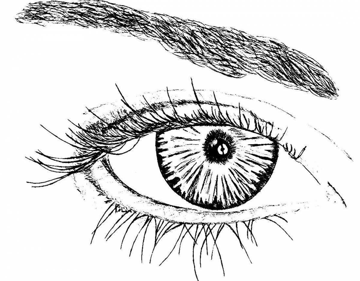 Анимированные глаза раскраски для детей