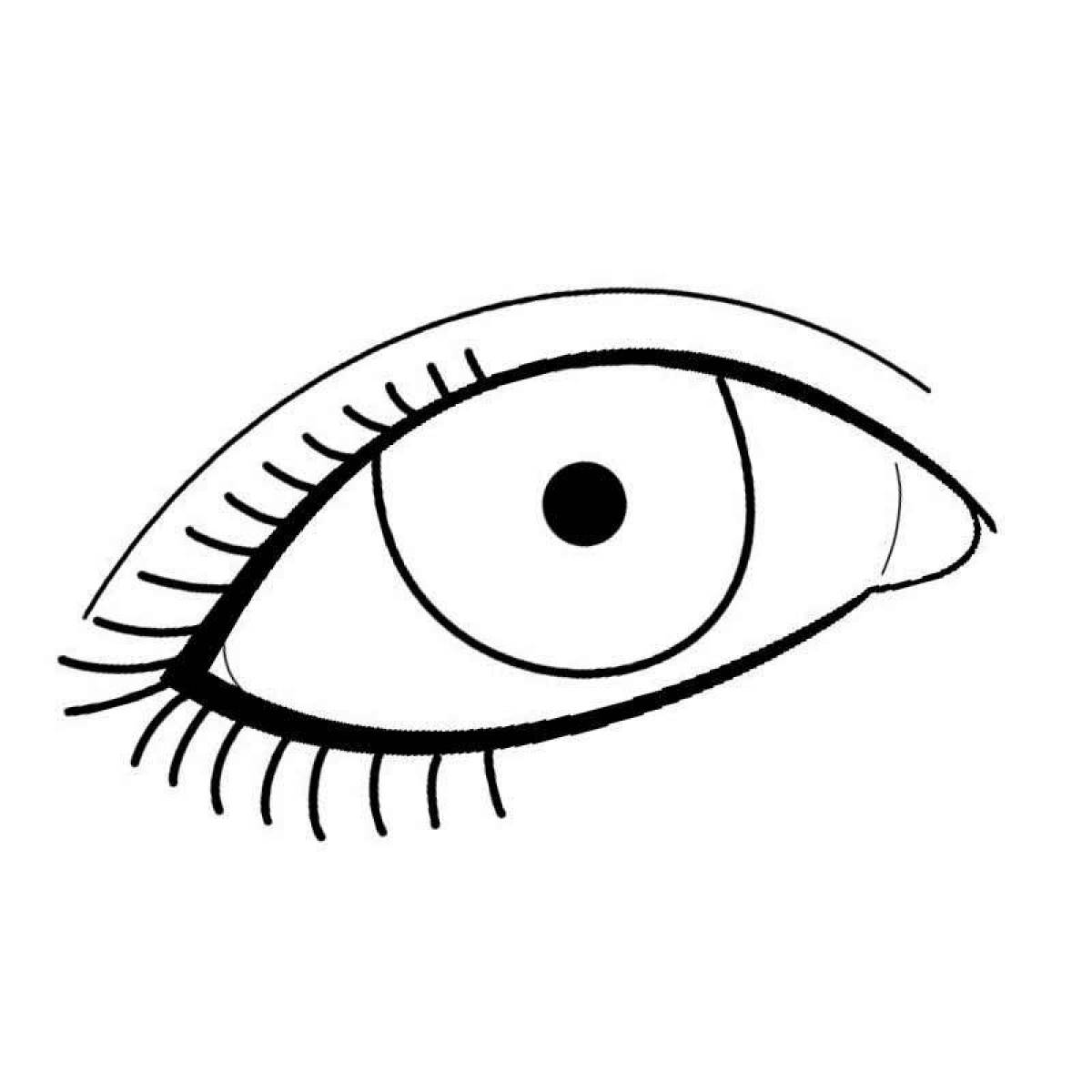 Рисунок глаза раскраска для детей