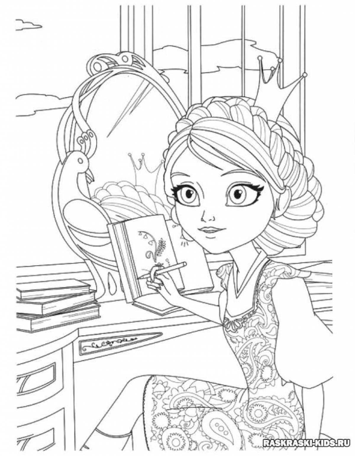 Awesome princess coloring book