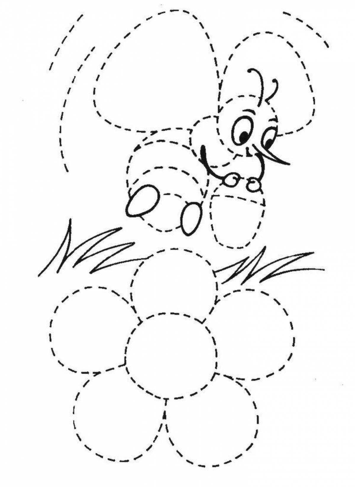 A fun dotted coloring book for preschoolers