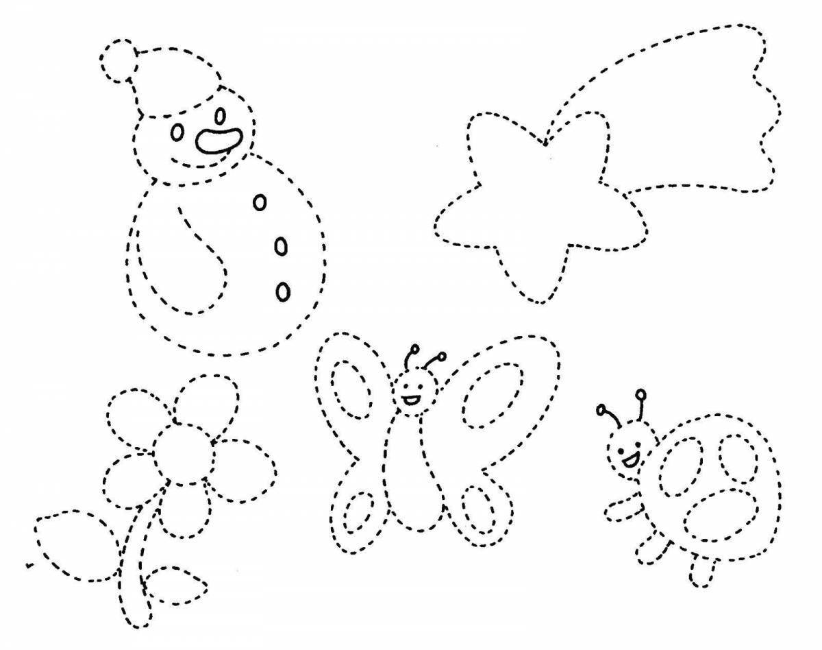 Colored dotted coloring book for the little ones