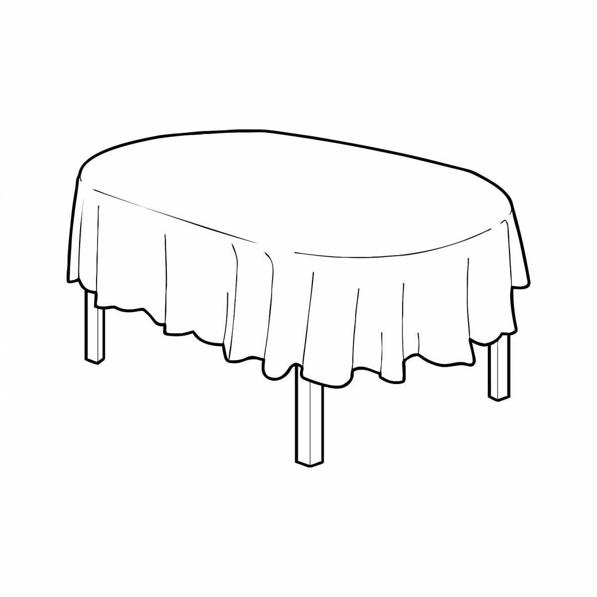 Gorgeous tablecloth coloring book