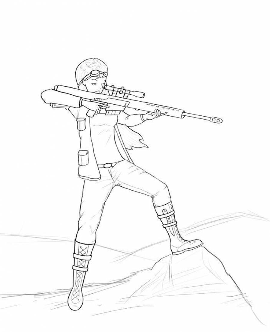 Рисование солдат и оружие