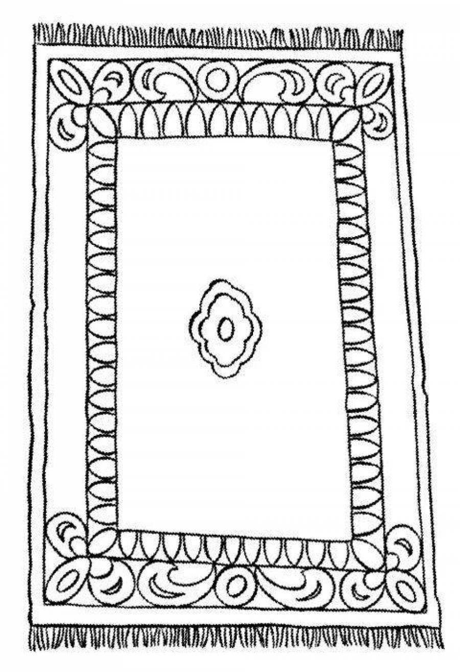 Рисунок ковра с узорами 5 класс легкие