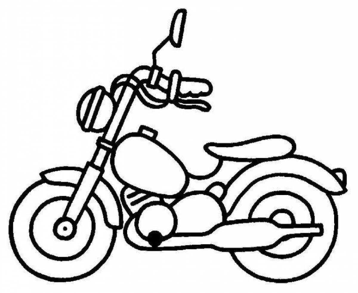 Раскраска мотоцикл детский