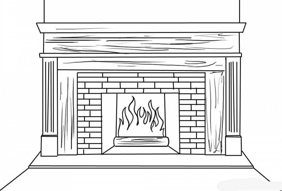 Рисунок камина. Камин рисунок. Камин раскраска. Камин рисунок карандашом. Нарисовать камин.