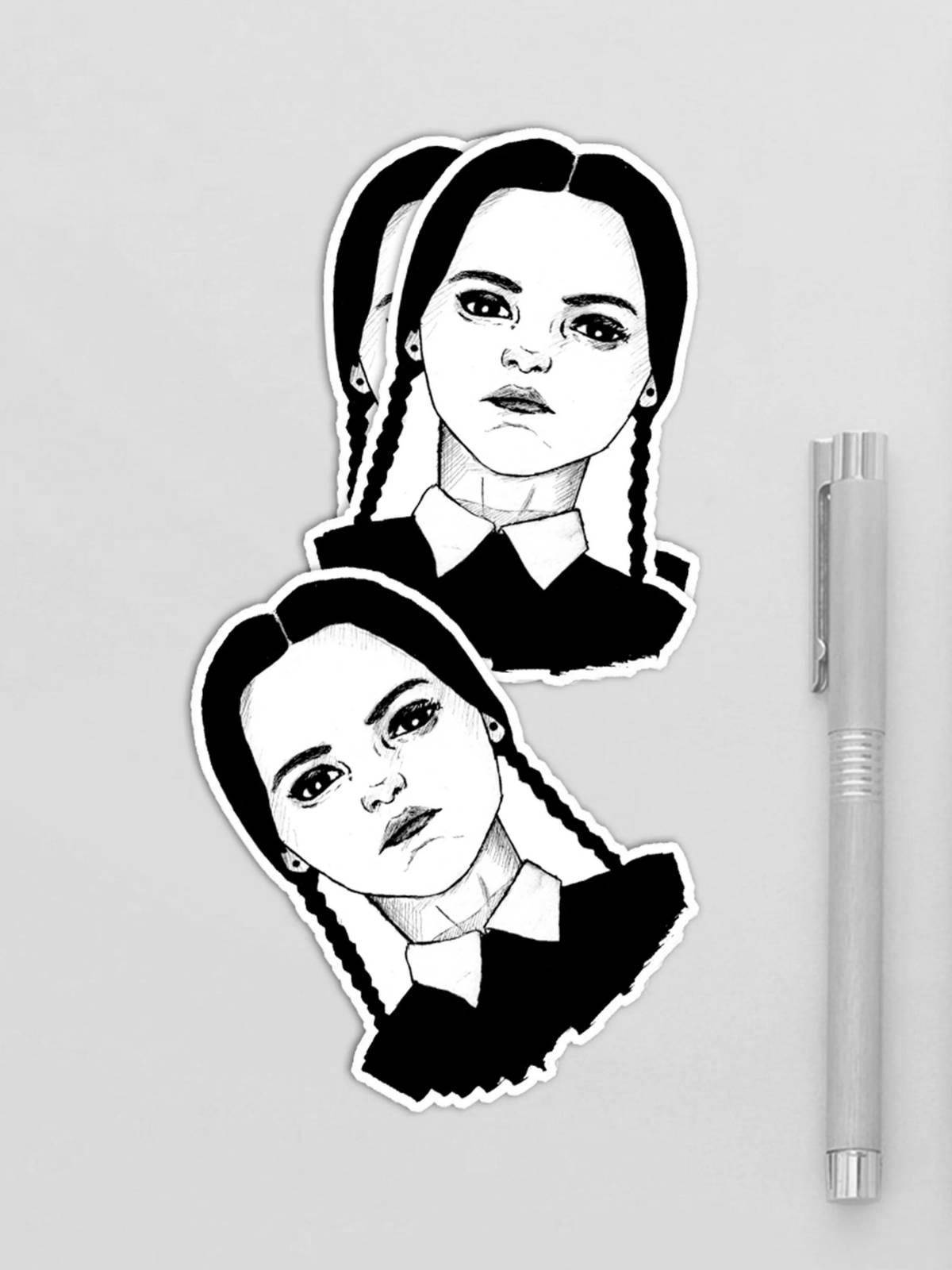 Энит из сериала уэнсдей рисунок