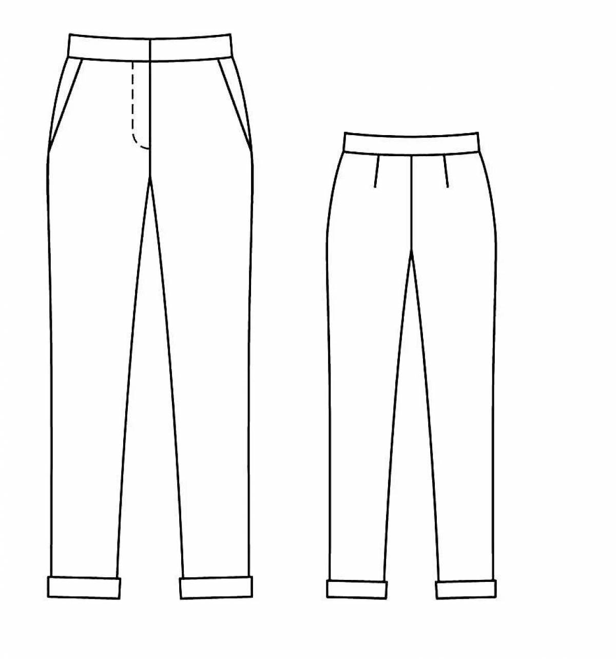 Colourful pants coloring page