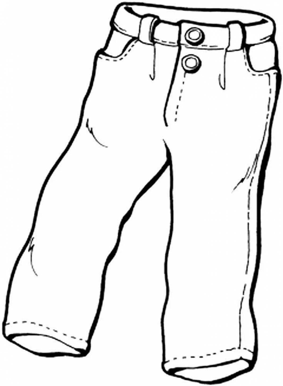 Coloring page joyful trousers