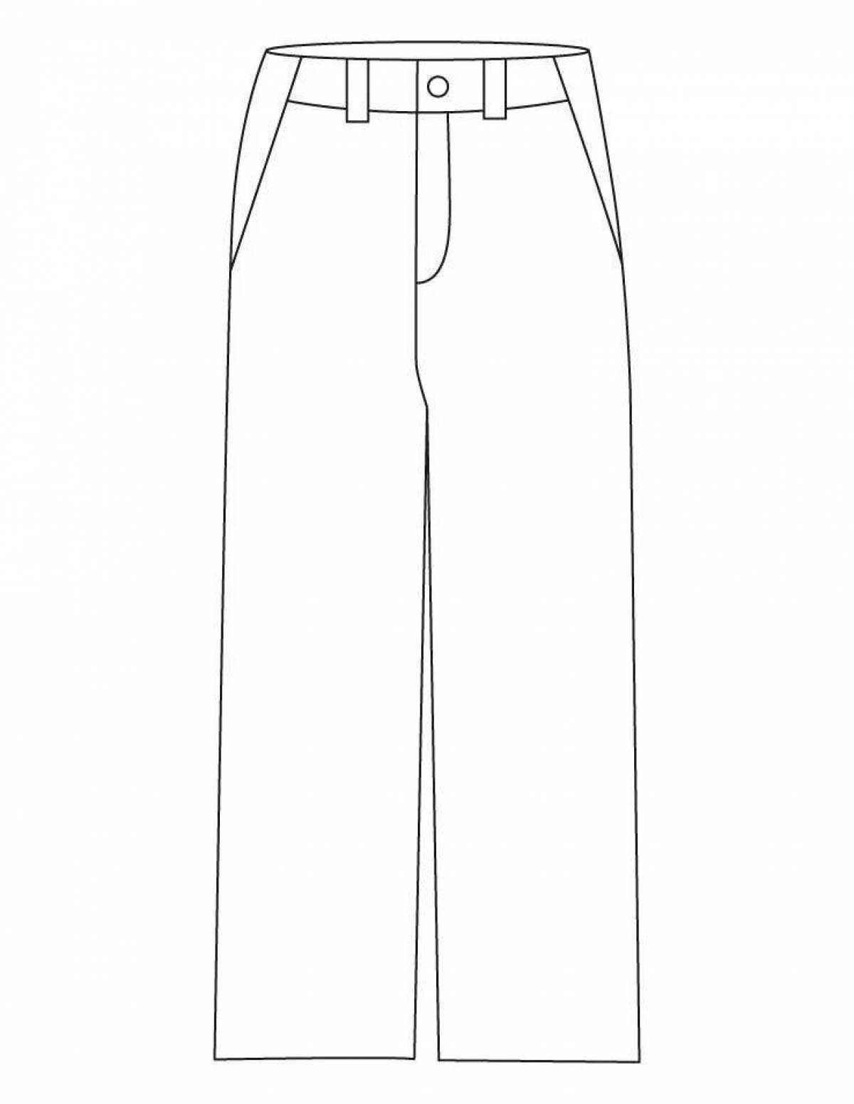 Раскраска яркие брюки