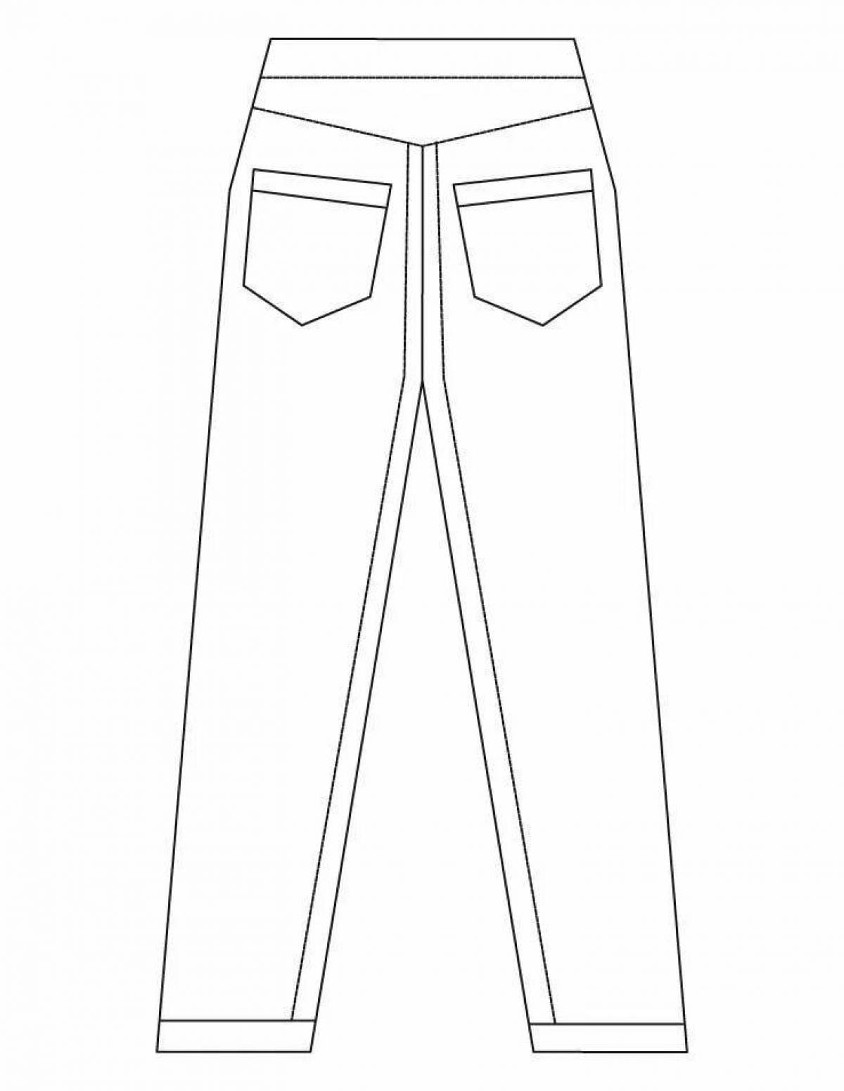 Coloring page attractive trousers