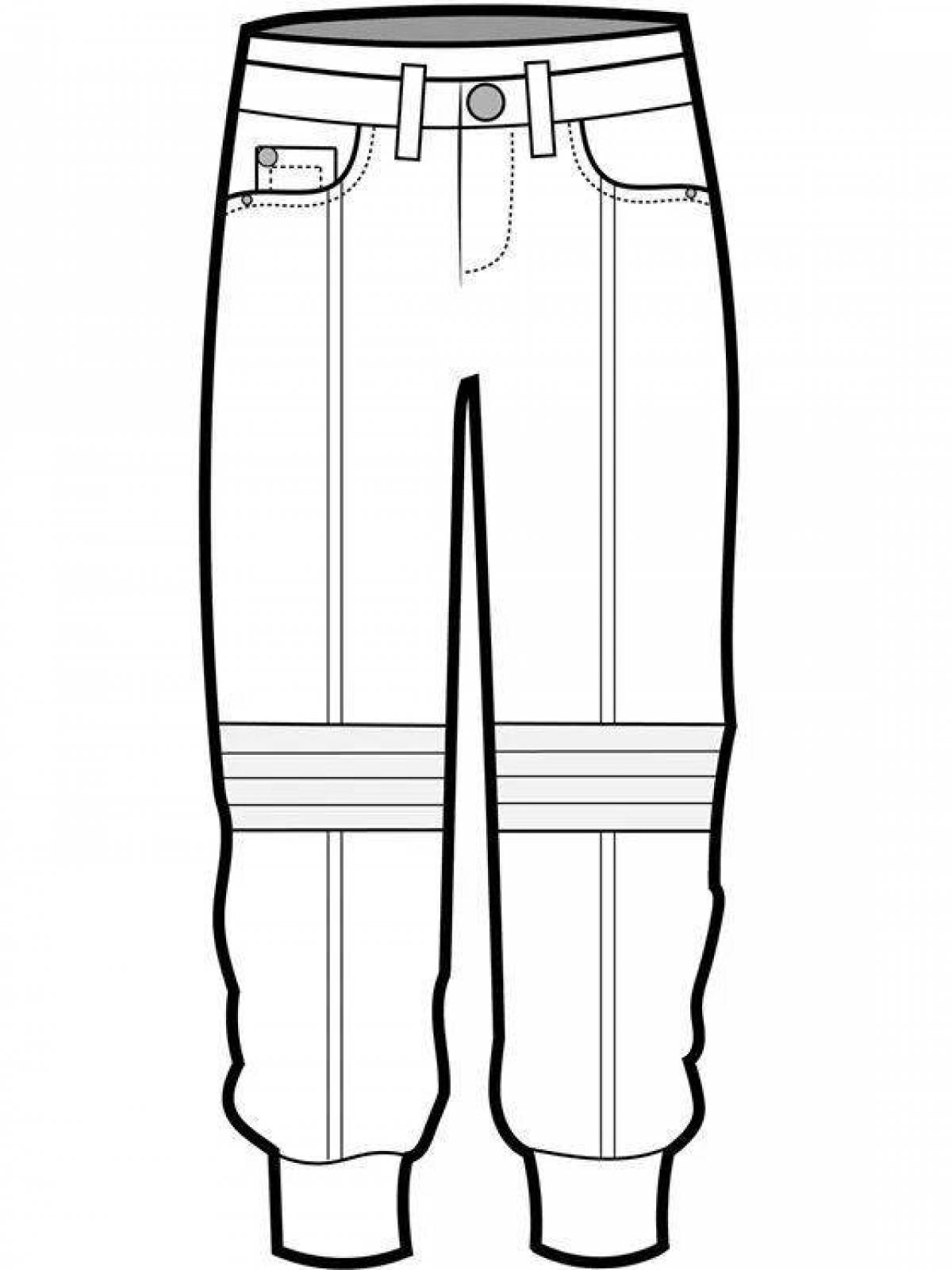 Sparkling pants coloring page