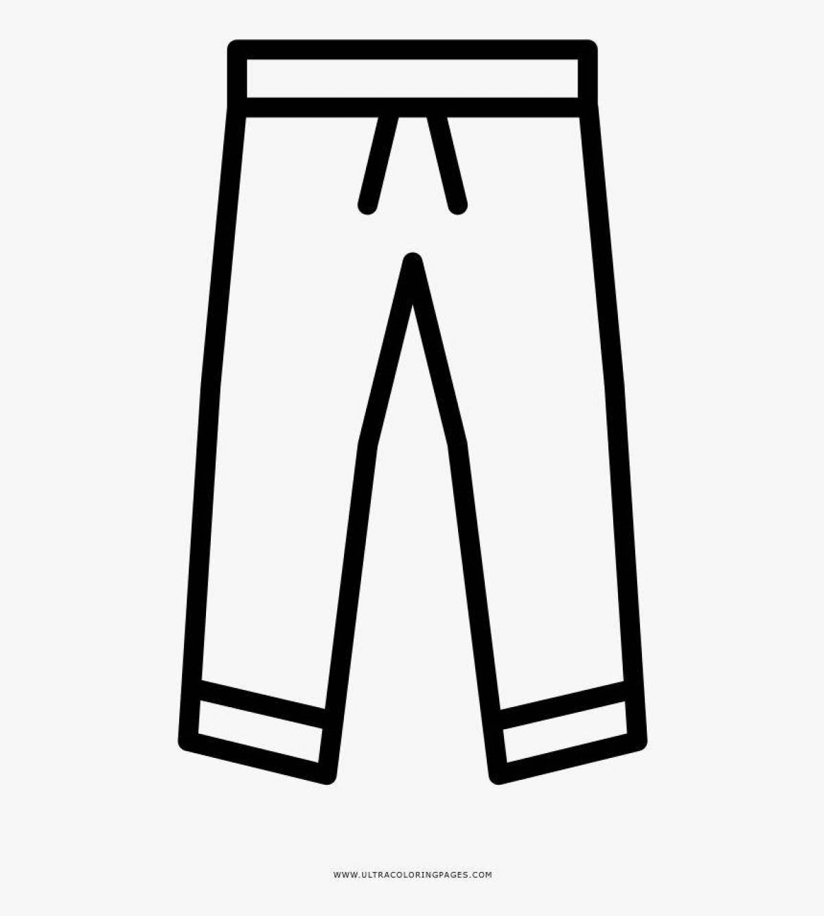 Dazzling trousers coloring page