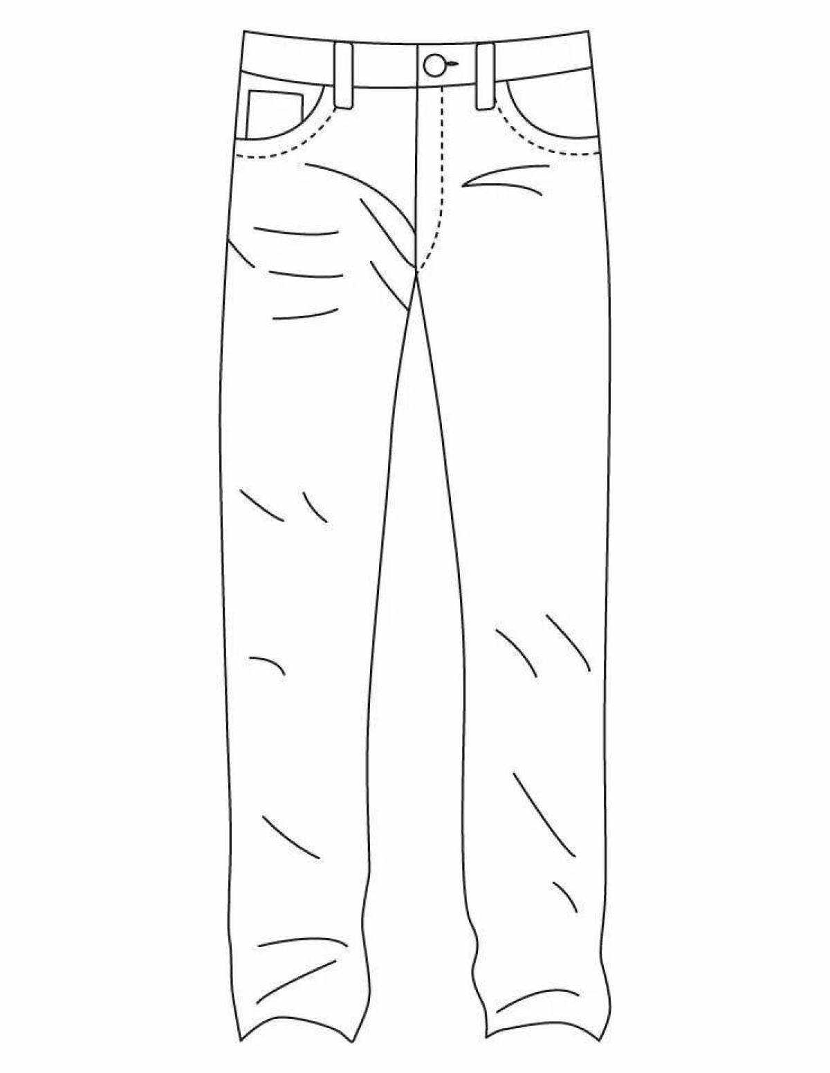 Coloring page nice trousers