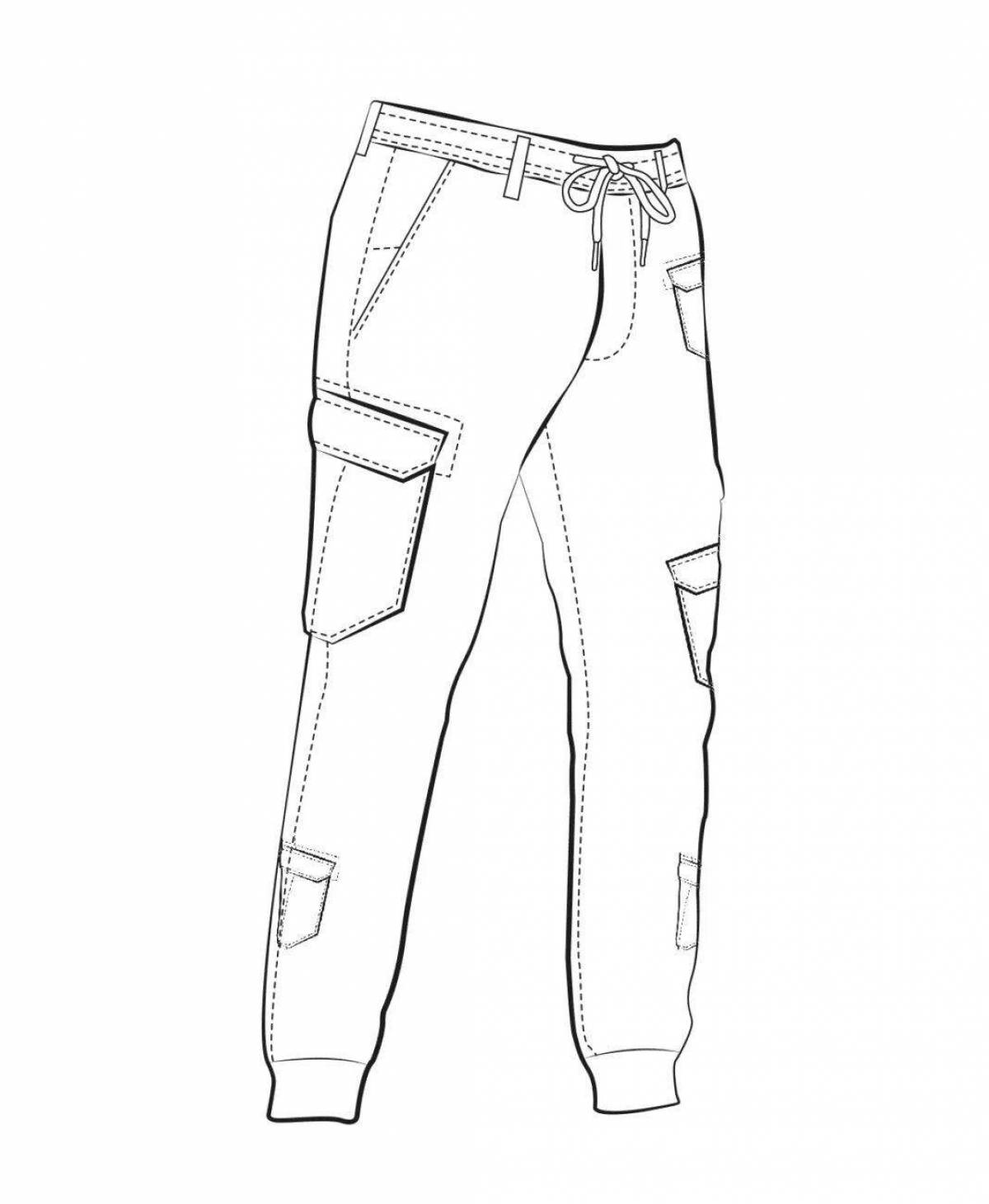 Coloring page elegant trousers