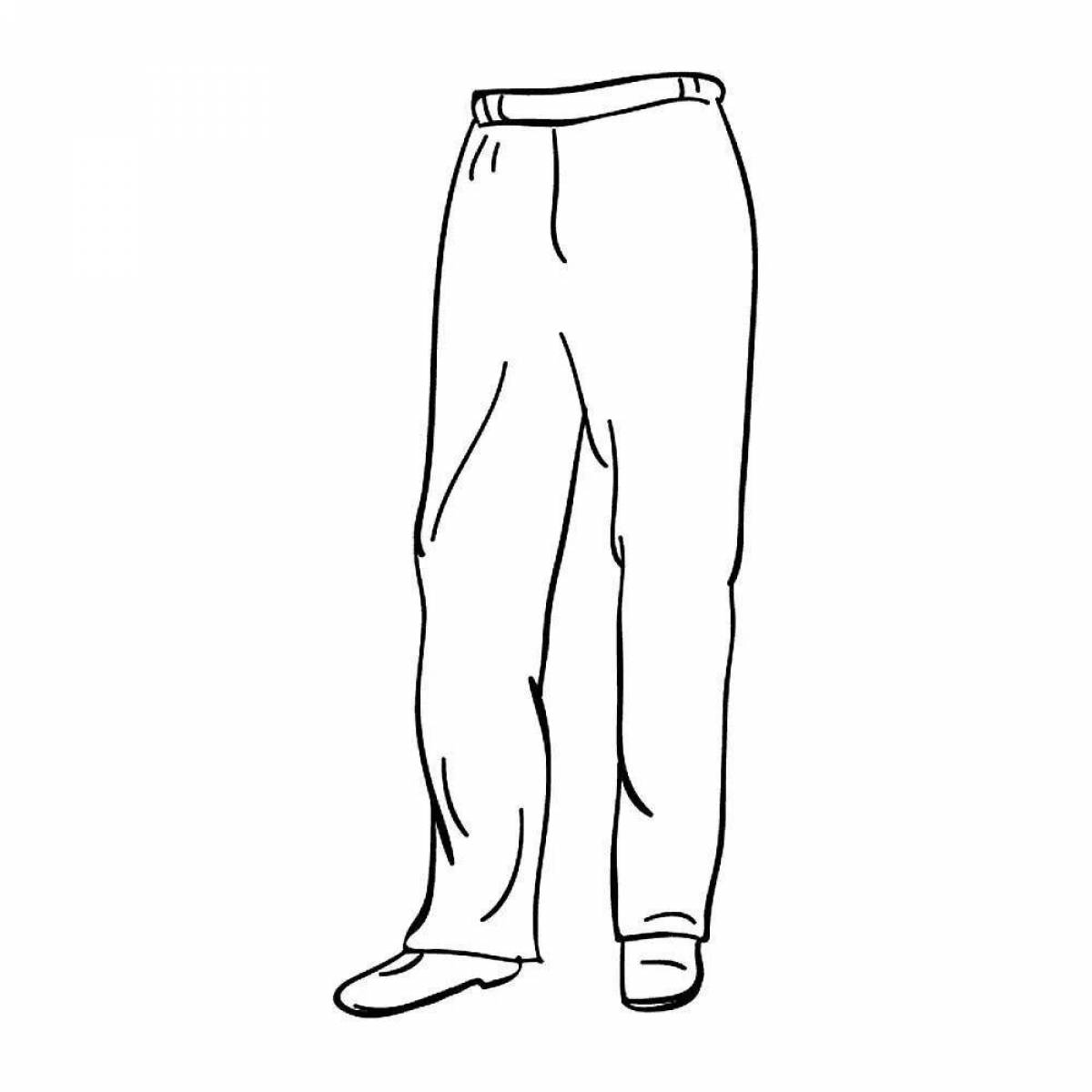 Coloring page cool trousers