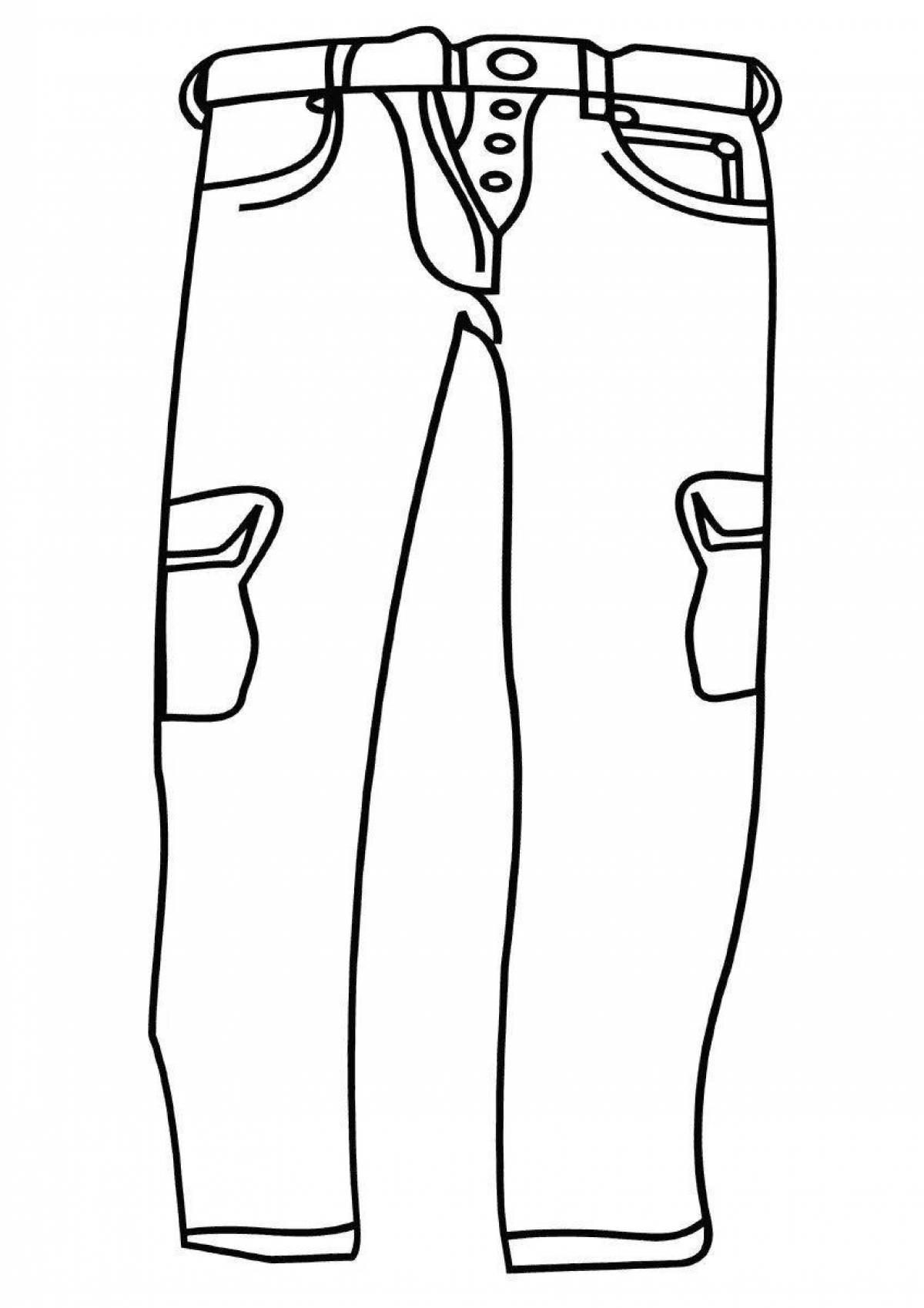 Контурный рисунок брюки