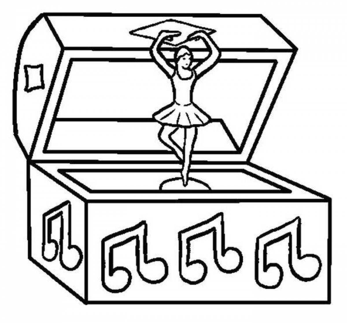 Luxury box coloring page
