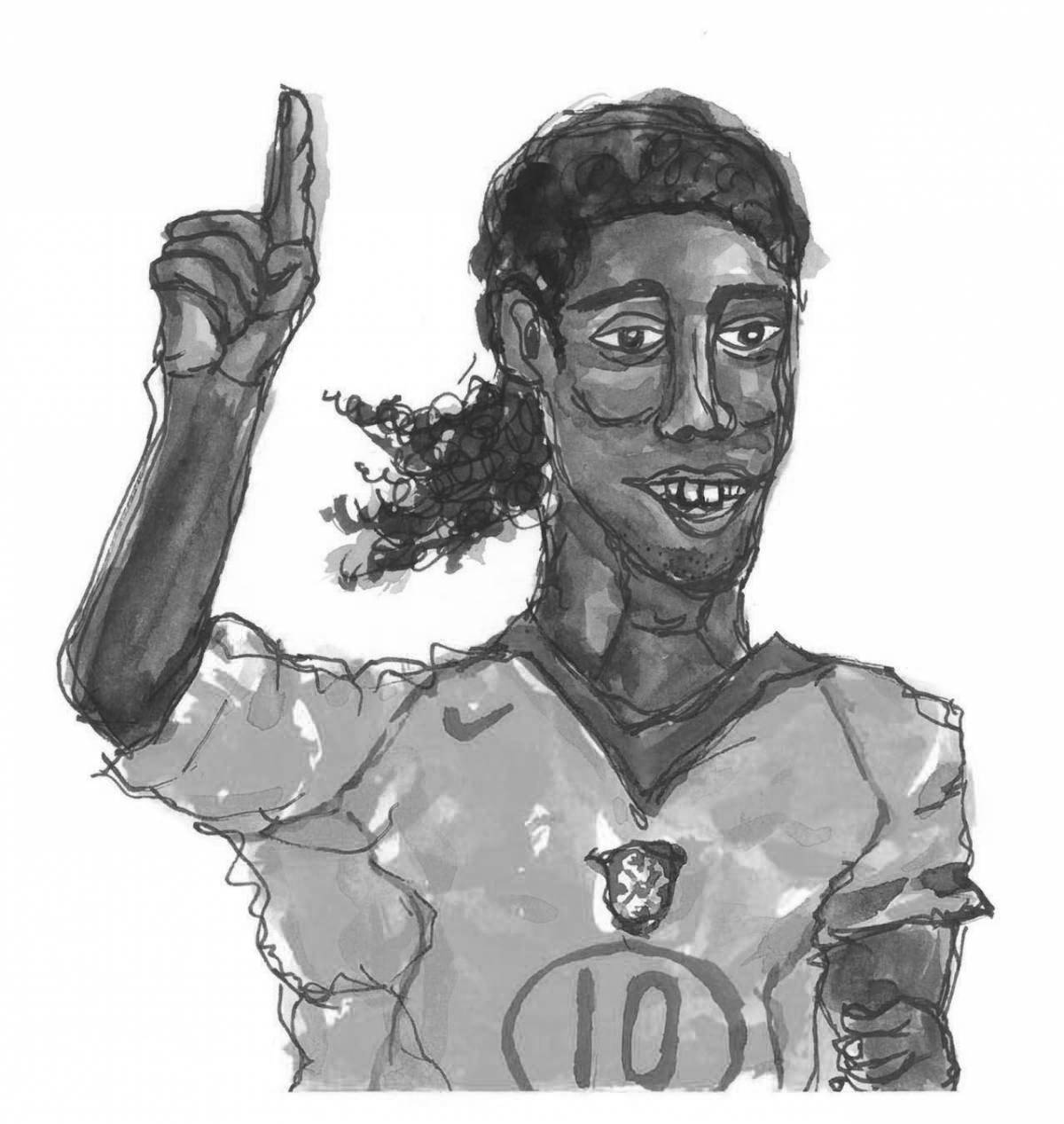 Ronaldinho coloring page