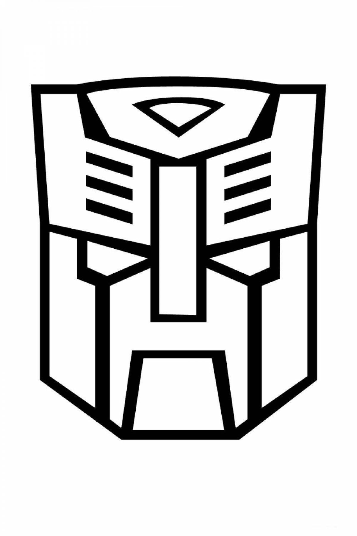 Colorful Autobot Coloring Page