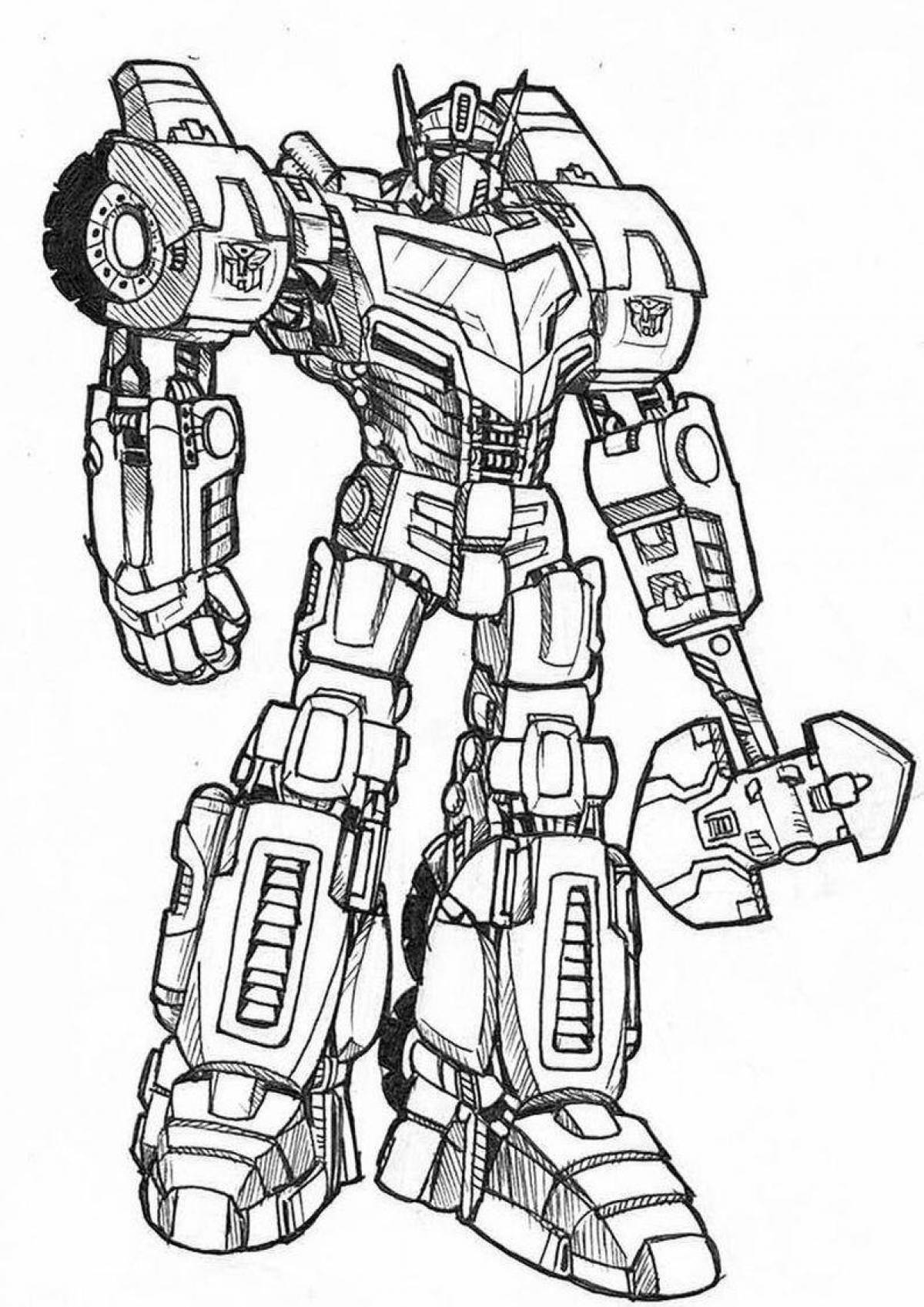 Gorgeous Autobot coloring book