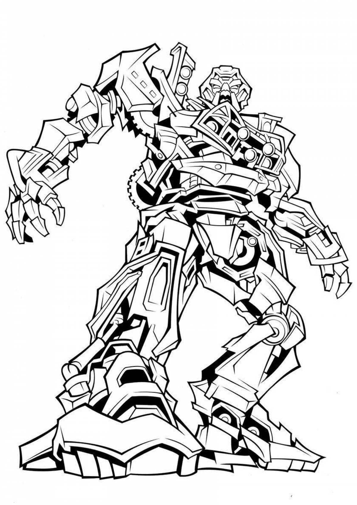 Fantastic autobot coloring page