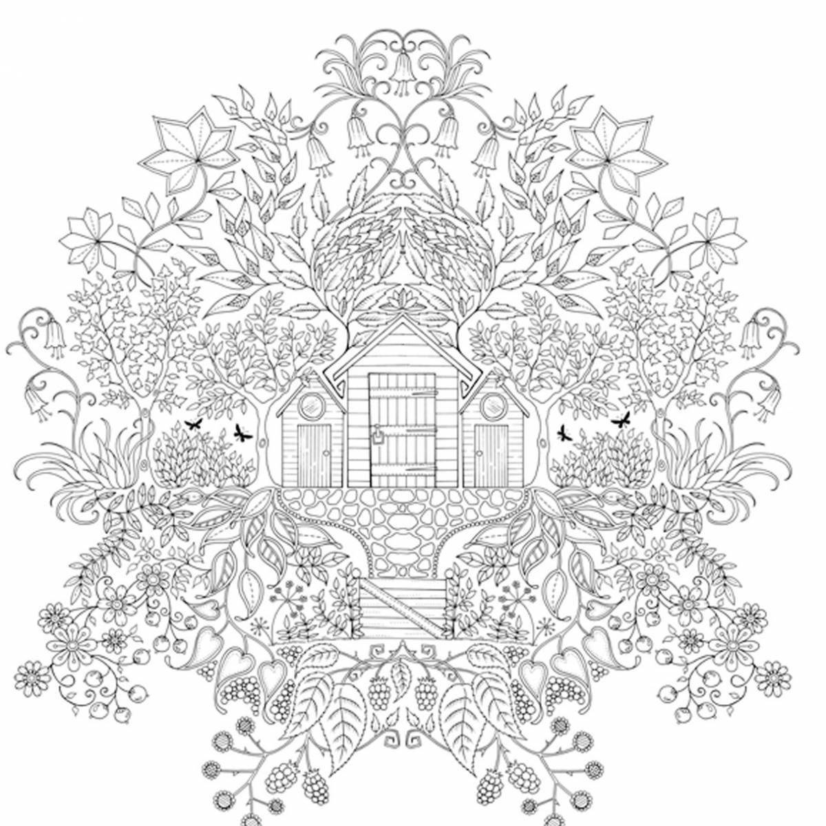 Joanna Basford's intricate coloring page