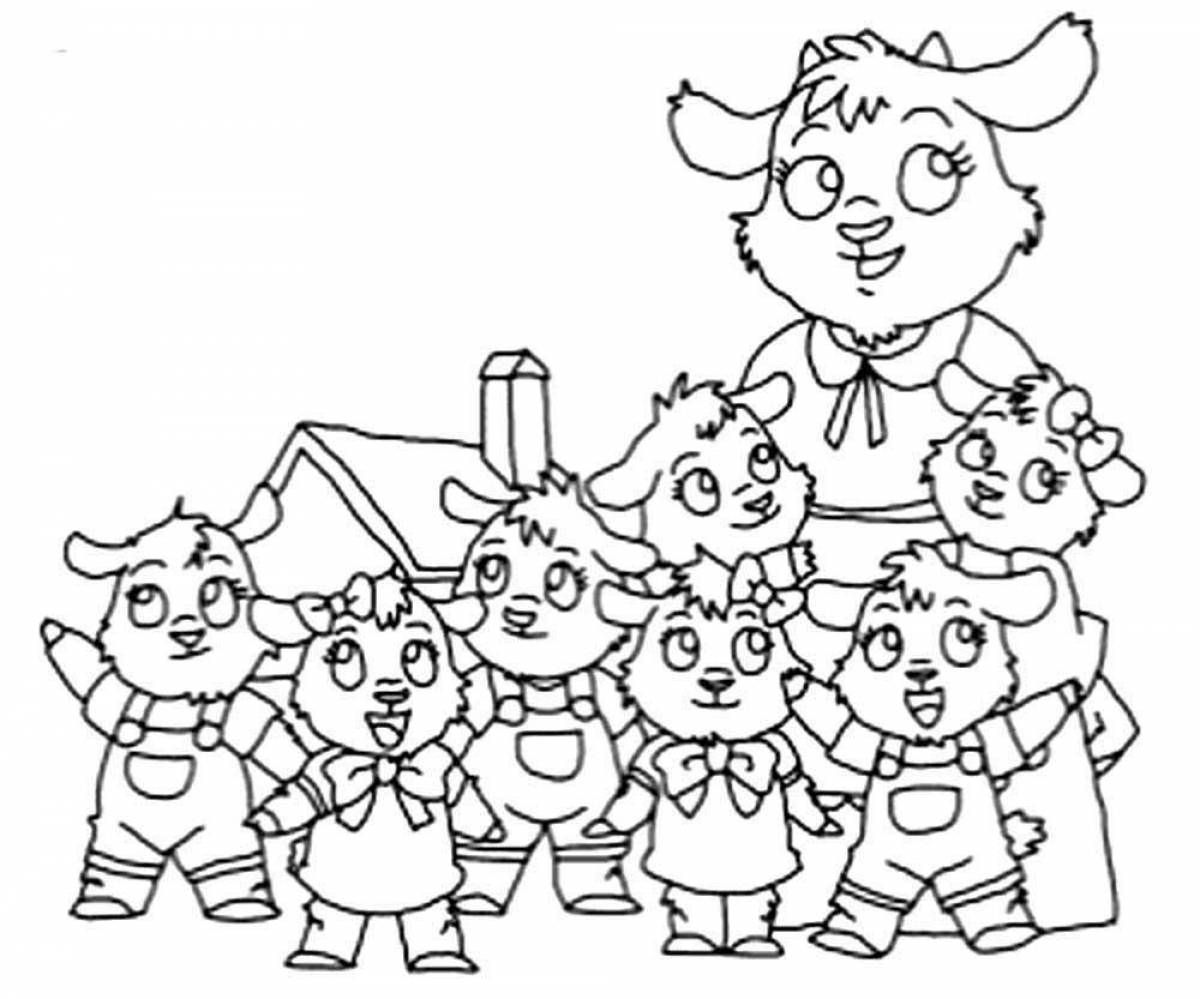 Color-frenzy coloring page seven kids