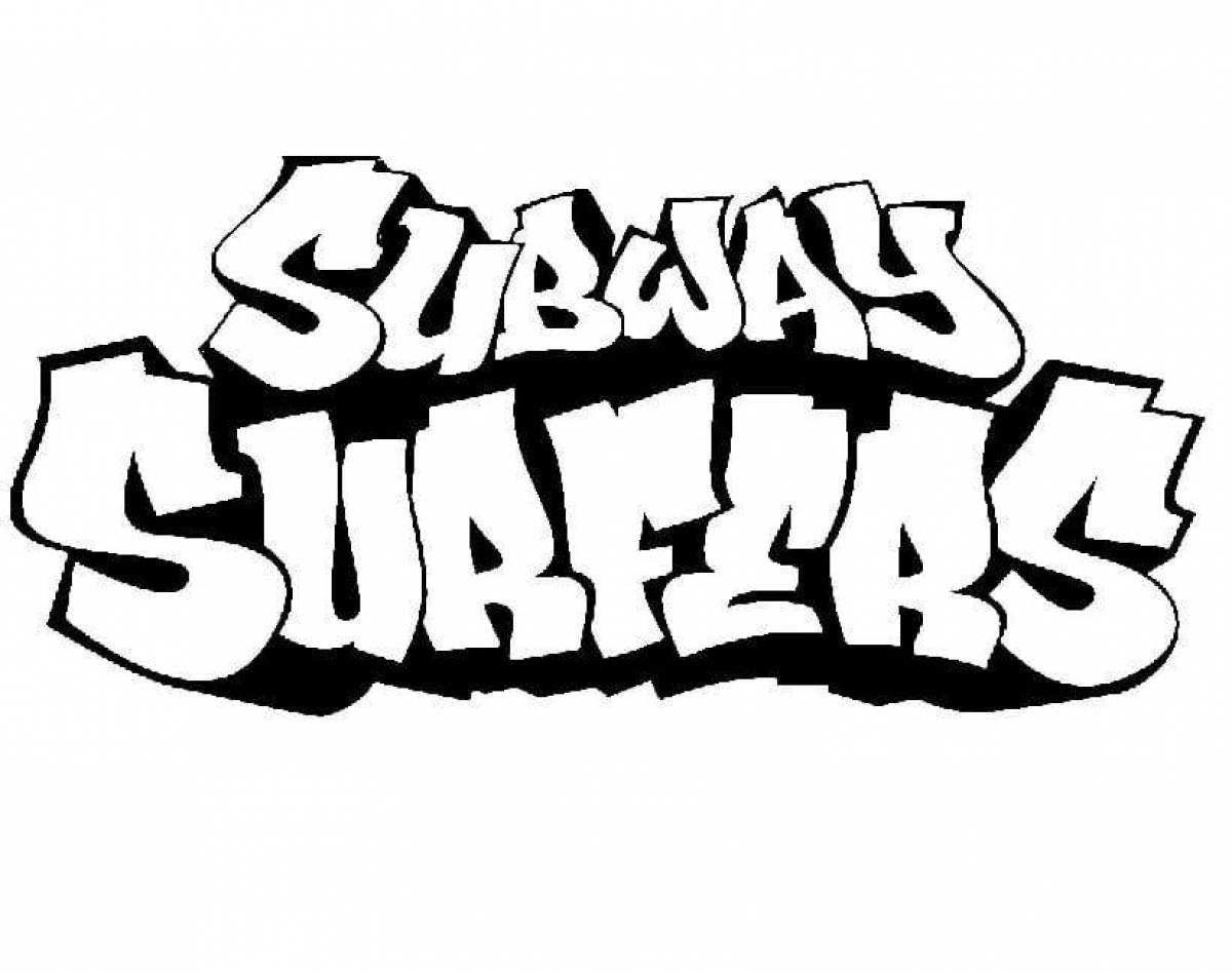 Subway surf animated coloring page
