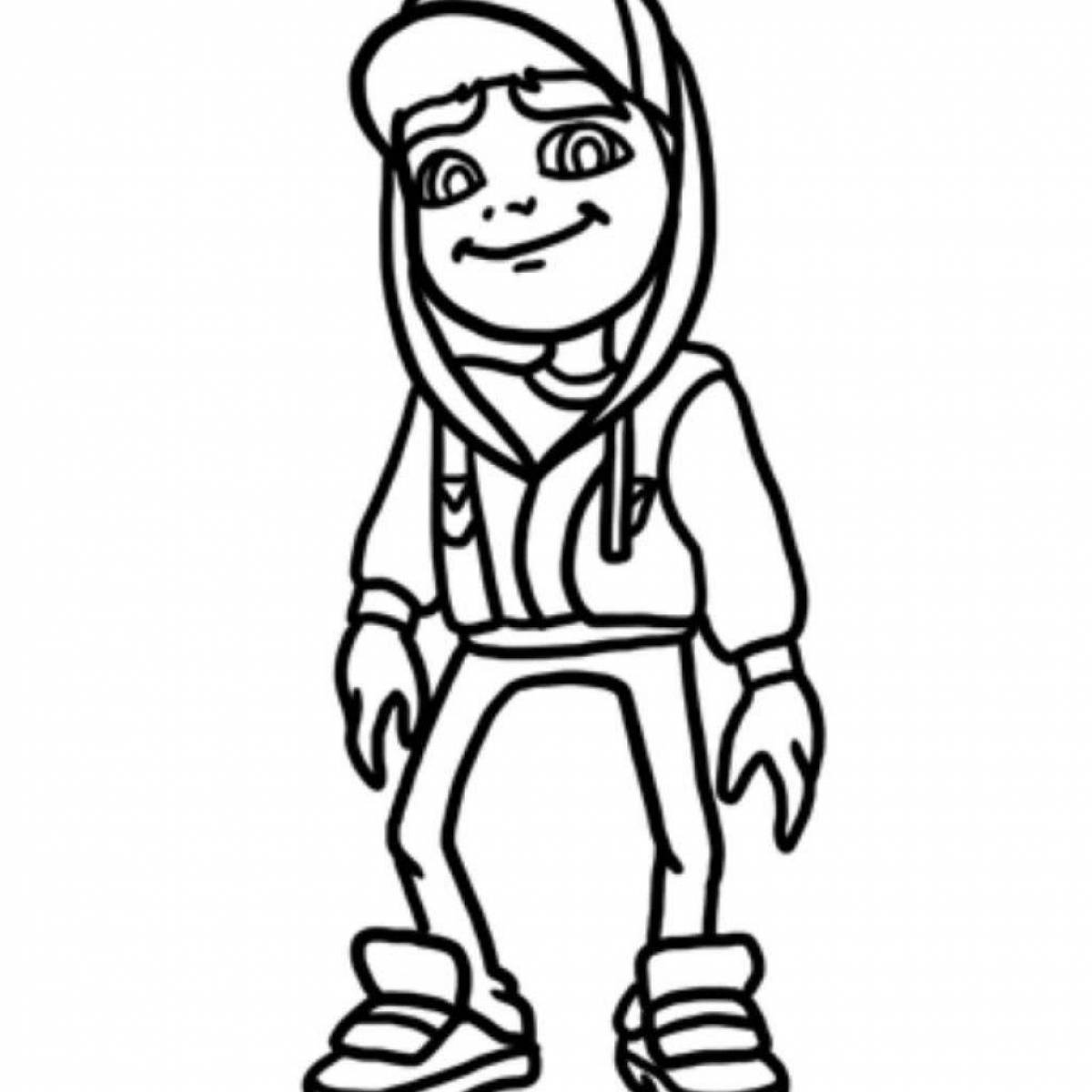 Exciting subway surf coloring book