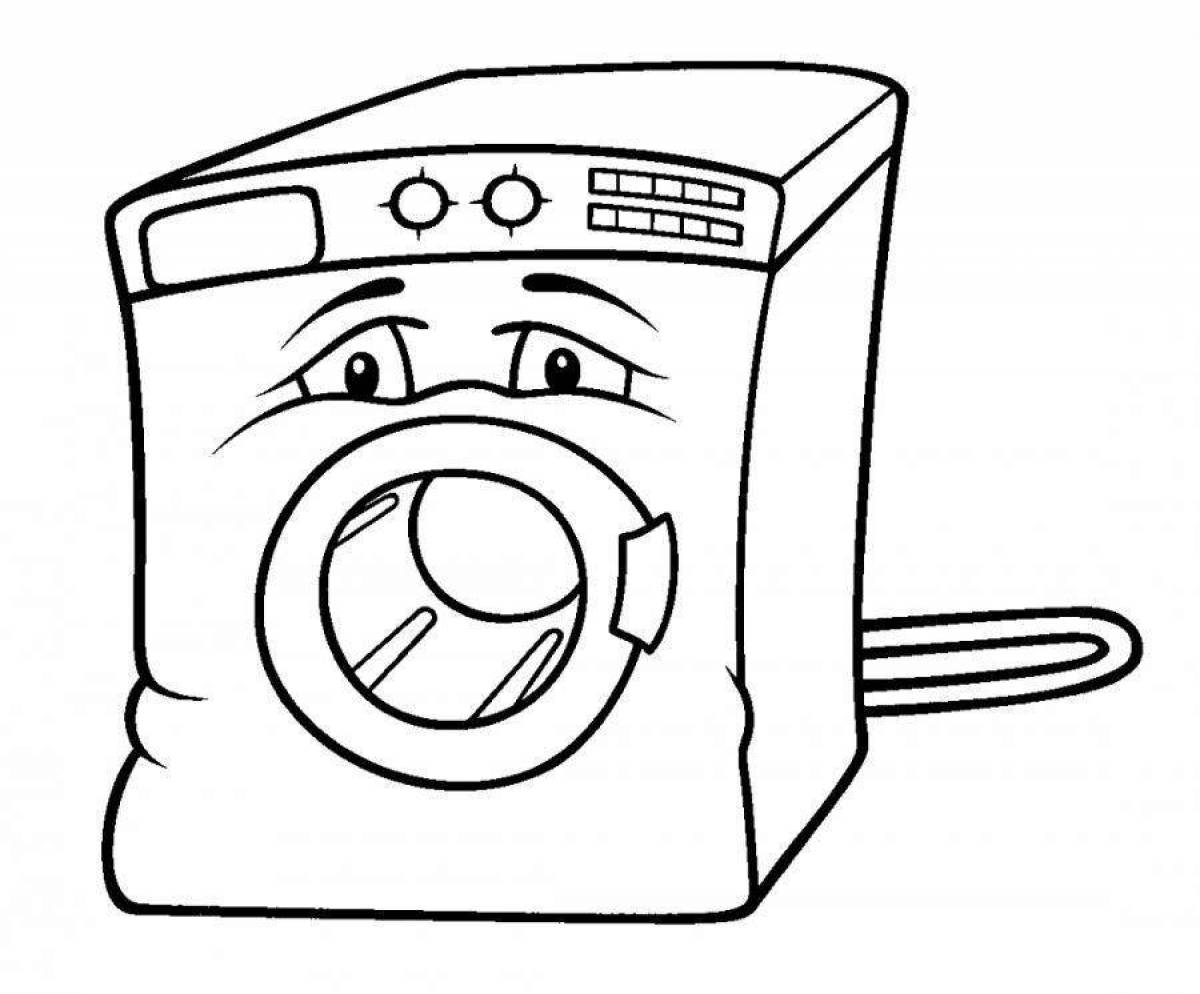 Coloring book shiny household appliances