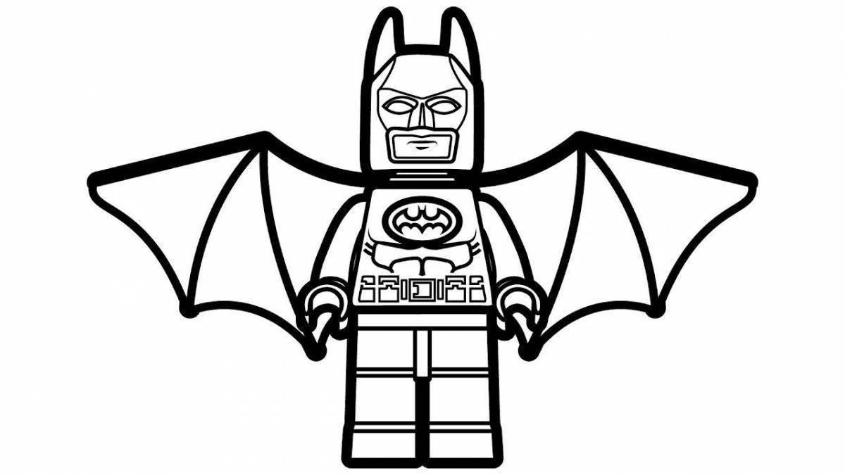 Яркая раскраска лего бэтмен