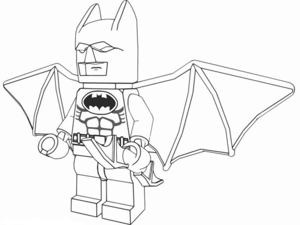 Удивительная страница раскраски lego batman