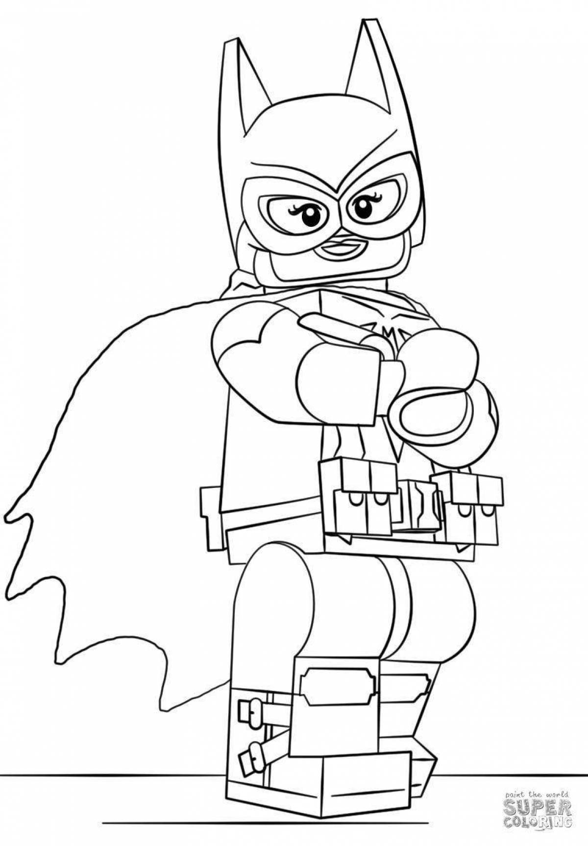 Чудесная раскраска лего бэтмен