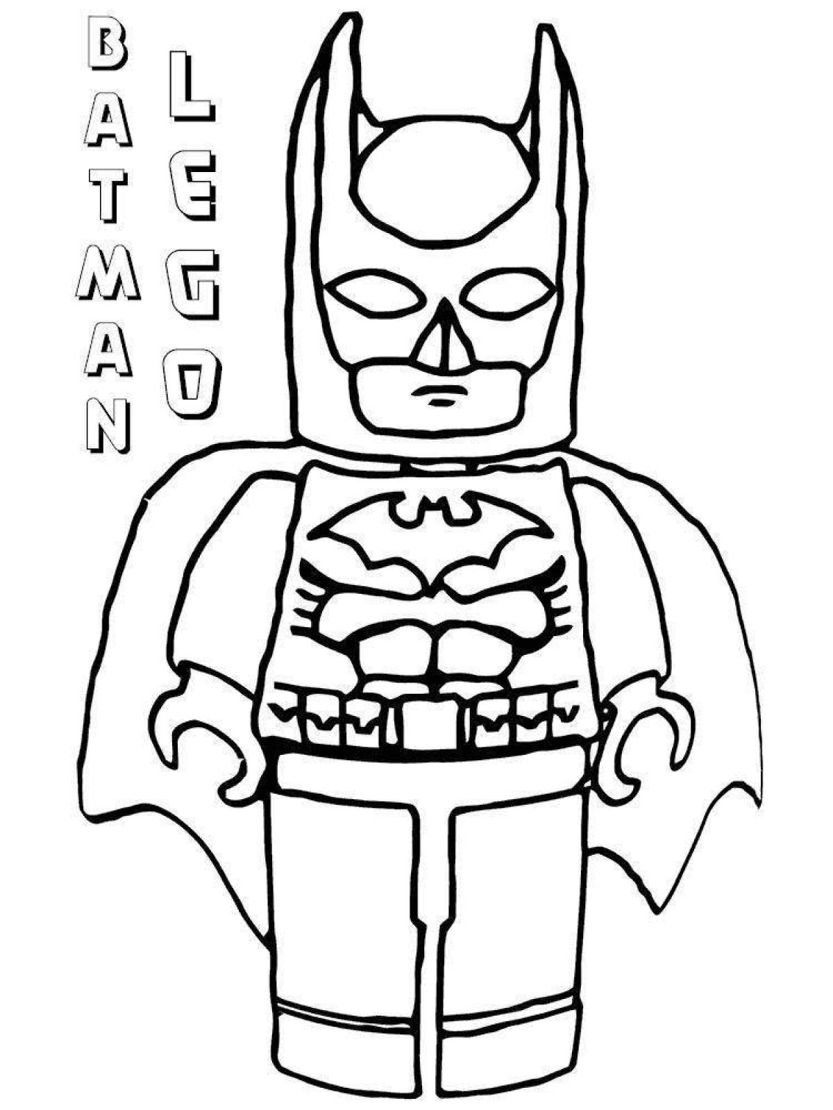 Прекрасная страница раскраски лего бэтмен