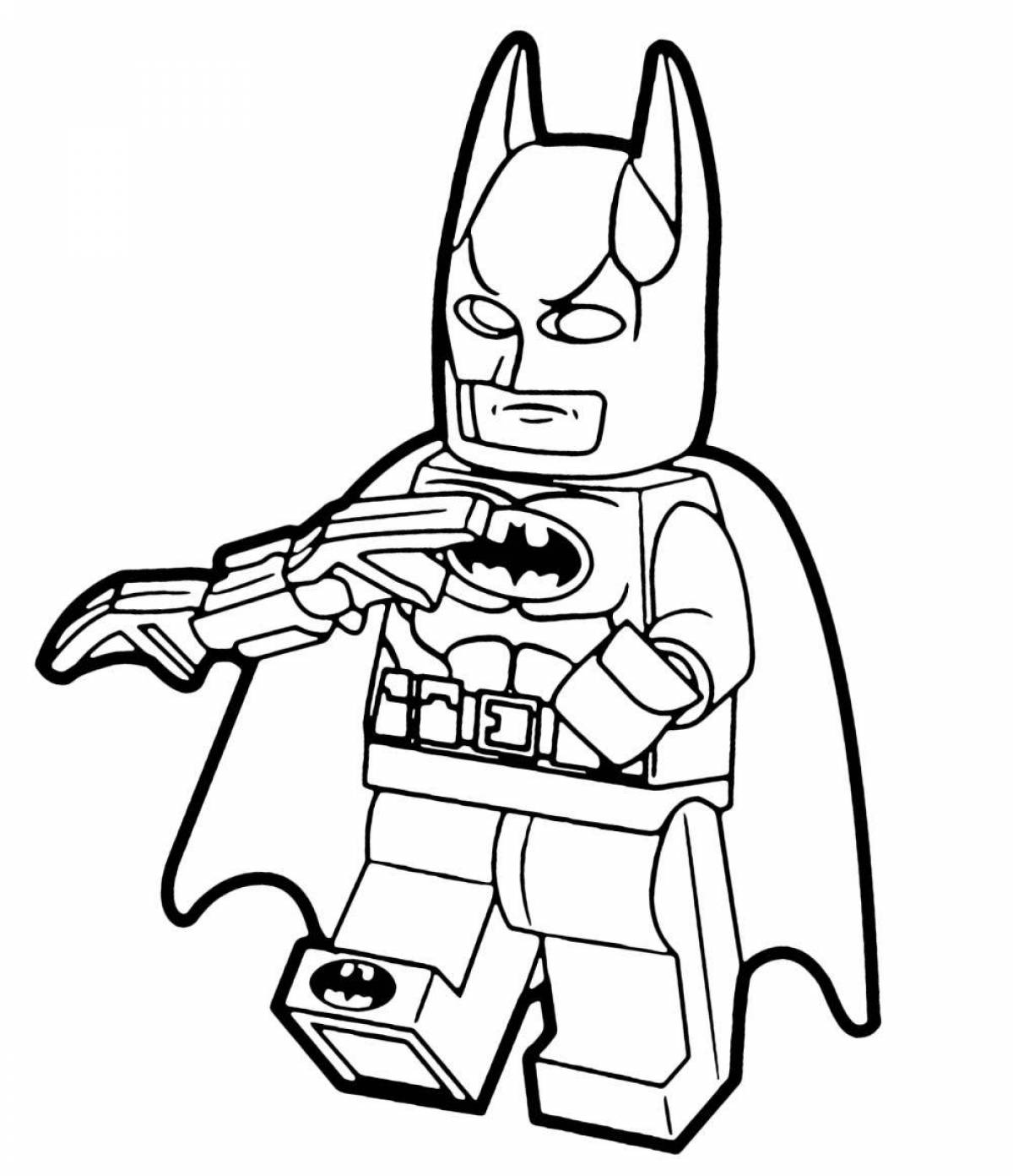Гипнотическая раскраска лего бэтмен