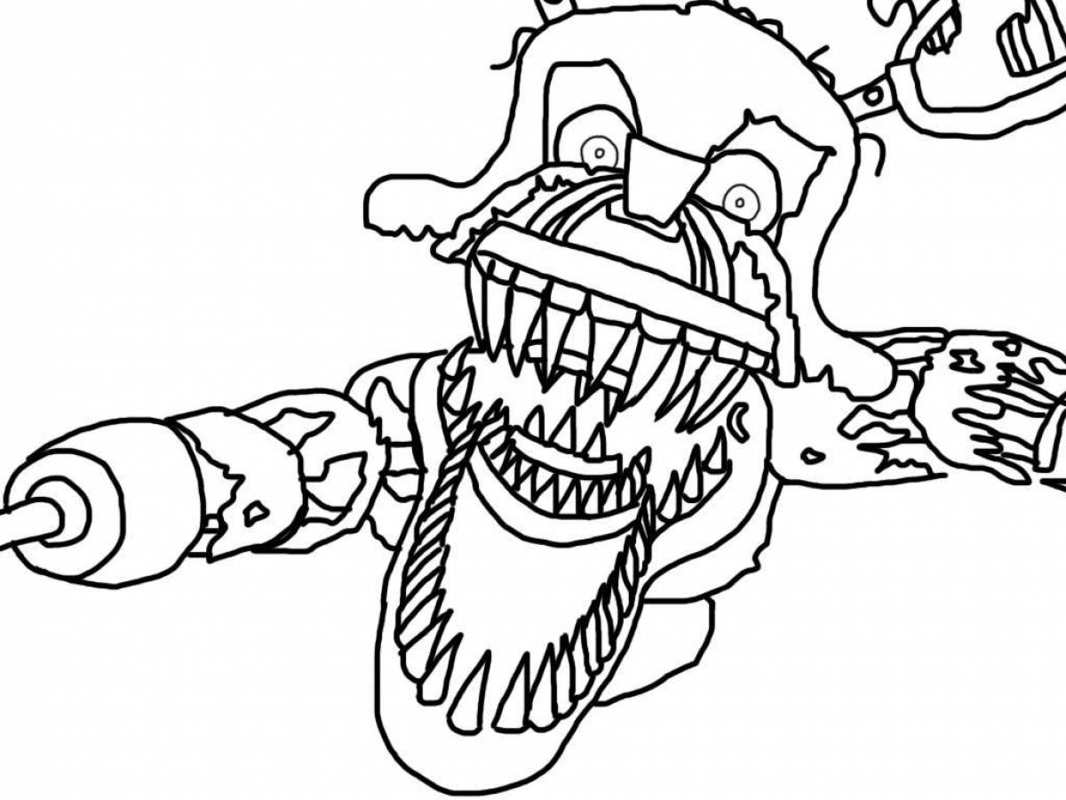 Colorful fnaf 4 coloring page