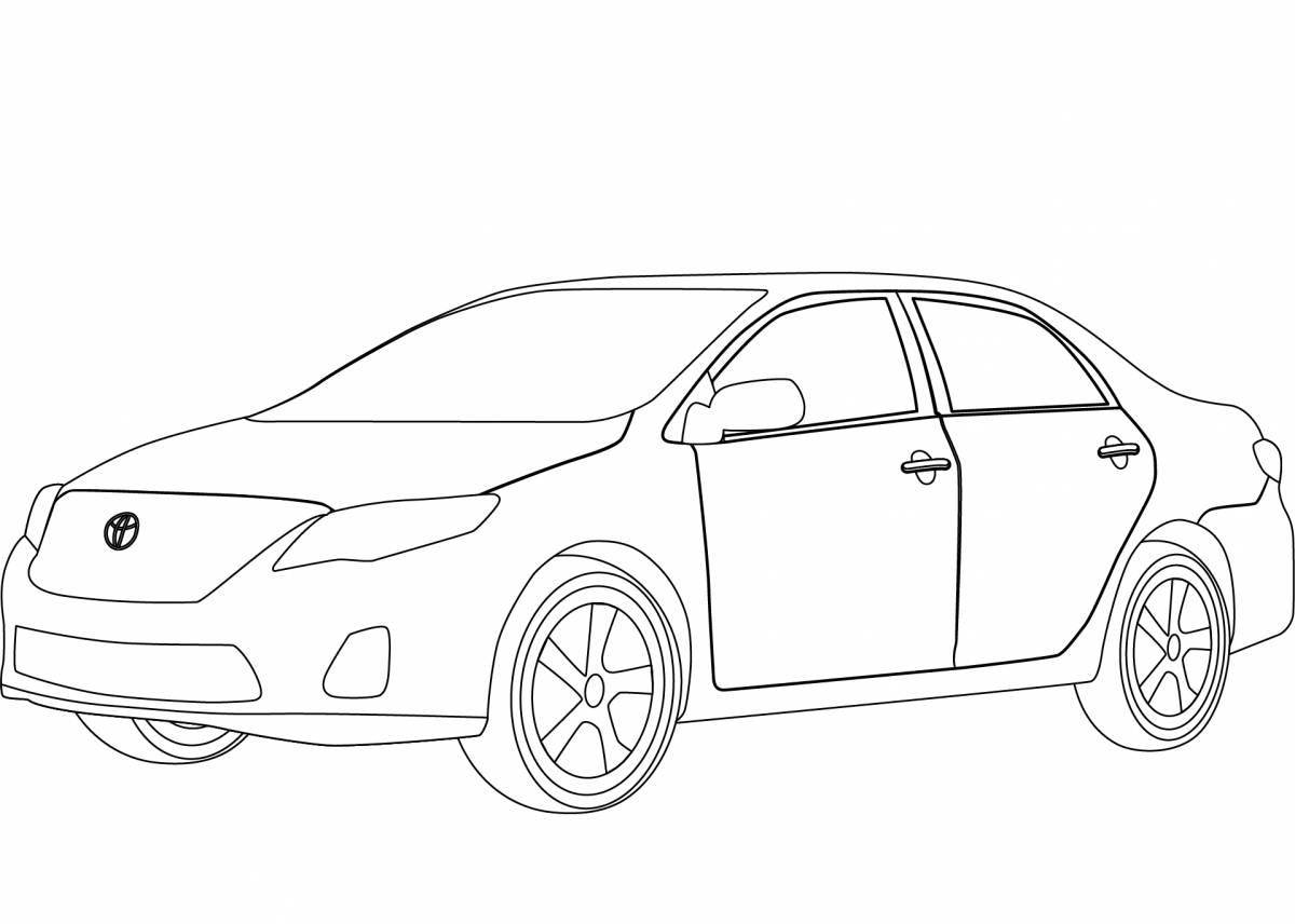 Colorful toyota camry coloring page