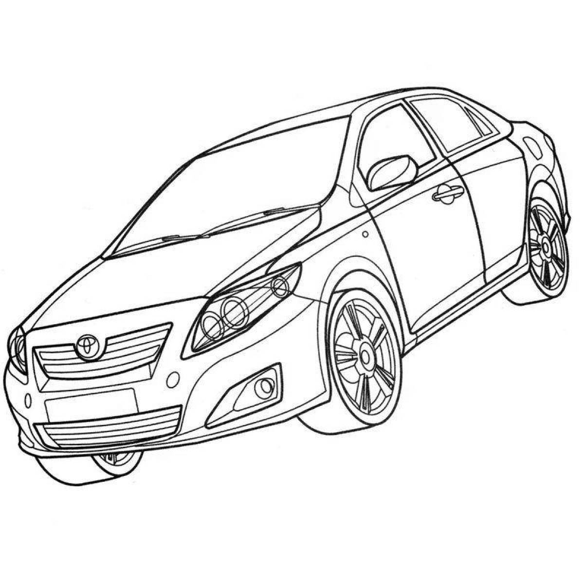 Toyota camry bright coloring page
