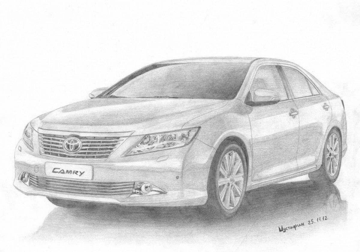 Toyota camry bold coloring